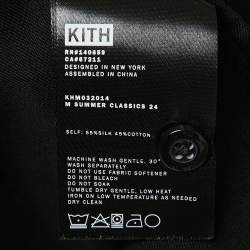 مملوكة مسبقًا Kith Black Silk & Cotton Thompson Crossover Shirt S