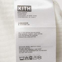 Kith White Rib Knit Pleated Trousers S