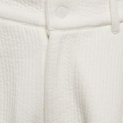 Kith White Rib Knit Pleated Trousers S