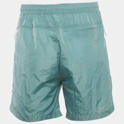 Pre Owned Kith Blue Logo Embroidery Nylon Shorts M
