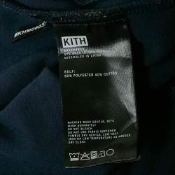 Pre Owned بنطلون كيث تريكوه أزرق كحلي بحواف مميزة مقاس كبير - لارج