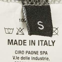 Pre Owned تي شيرت كيتون قطن تطريز شعار رمادي برقبة مستديرة مقاس صغير