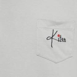 Pre Owned تي شيرت كيتون قطن تطريز شعار رمادي برقبة مستديرة مقاس صغير