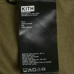 Pre Owned Kith Olive Green Cotton Turtle Neck Long Sleeve T-Shirt L