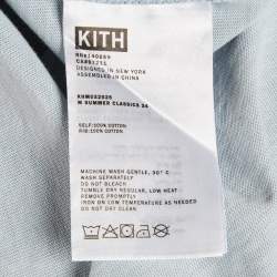 Pre Owned Kith Blue Logo Graphic Jersey Crew Neck T-Shirt XXL