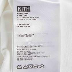 Pre Owned Kith White Logo Ornate Jersey Crew Neck T-Shirt XL