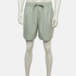 Pre Owned Kith Green Silk Blend Active Shorts L