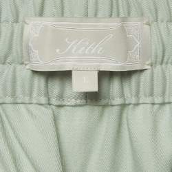 Pre Owned Kith Green Silk Blend Active Shorts L