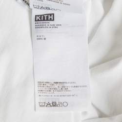 Pre Owned Kith White Logo Needlepoint Jersey T-Shirt XL