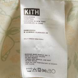 مملوكة مسبقًا Kith White Paisley Print Silk Blend Thompson Camp Collar Shirt XL