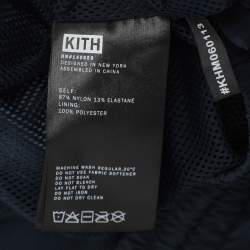Pre Owned Kith Three Tone Blue Stretch Nylon Drawstring Short Pants L