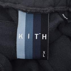Pre Owned Kith Ash Blue/White Jersey Drawstring Track Pants XL
