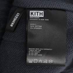 Pre Owned Kith Ash Blue/White Jersey Drawstring Track Pants XL