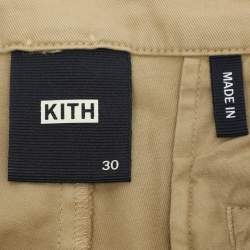 Pre Owned Kith Khaki Stretch Cotton Pants XXL