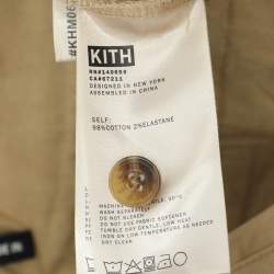 Pre Owned Kith Khaki Stretch Cotton Pants XXL