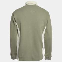 Pre Owned Kith Green Printed Pique Cotton Long Sleeve Sweatshirt XS