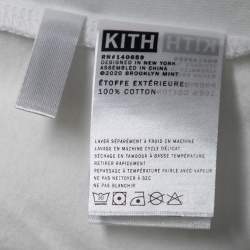 Kith x Biggie White Logo Printed Cotton Crewneck T-Shirt L