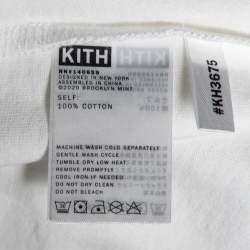 Kith x Biggie White Logo Printed Cotton Crewneck T-Shirt L