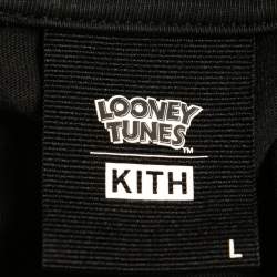 Kith X Looney Tunes Black Printed Cotton Crew Neck T-Shirt L