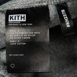 Kith Black & Grey Wool Zip Front Jacket M