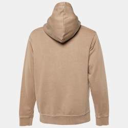 Kith Beige Cotton Knit Logo Print Pocket Detail Hoodie M