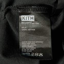 مملوكة مسبقًا Kith Black On Target Logo Printed Cotton Knit Crewneck T-Shirt L