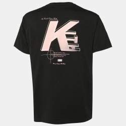 مملوكة مسبقًا Kith Black On Target Logo Printed Cotton Knit Crewneck T-Shirt L