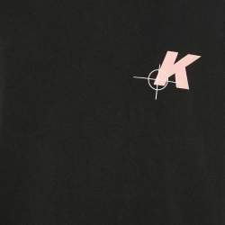 مملوكة مسبقًا Kith Black On Target Logo Printed Cotton Knit Crewneck T-Shirt L