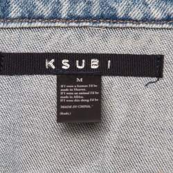 Ksubi Blue Pipped Classic Heritage Repair Denim Jacket M