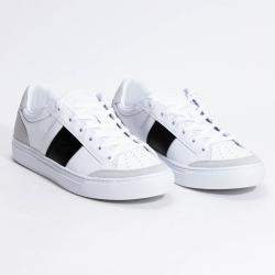 Lacoste White Courtline Lace-Up White/Black Sneakers Size 44.5 (Available for UAE Customers Only)