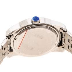 Pre Owned Lancaster Silver White Stainless Steel NPU Sportif Men's Wristwatch 44 mm