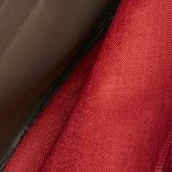 Lancel Red Canvas Weekender Travel Bag