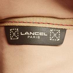 Pre Owned Lancel Red Canvas Duffel Travel Bag