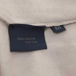 Pre Owned Lanvin Light Grey Cotton Knit V Neck Sweatshirt M