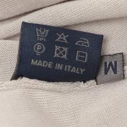Pre Owned Lanvin Light Grey Cotton Knit V Neck Sweatshirt M