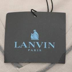 Pre Owned Lanvin Light Grey Cotton Knit V Neck Sweatshirt M