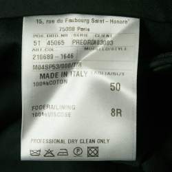 Lanvin Black Cotton Formal Trousers L