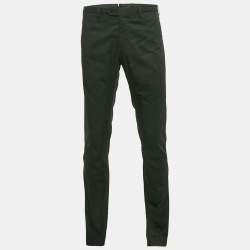 Lanvin Black Cotton Formal Trousers L