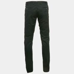 Lanvin Black Cotton Formal Trousers L