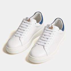 مملوكة مسبقًا حذاء رياضي لانفين جلدي أبيض / أزرق داكن مقاس 35