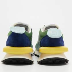Pre Owned Lanvin Tricolor Mesh and Leather Bumper Sneakers Size 46