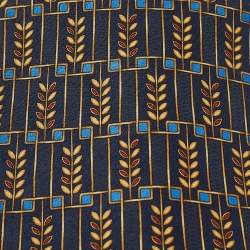 Pre Owned Lanvin Navy Blue Printed Satin Silk Traditional Tie