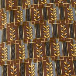 Lanvin Brown Printed Silk Traditional Tie 