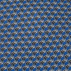 Lanvin Blue Geometric Arrow Print Silk Tie