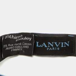 Lanvin Blue Silk Classic Bow Tie