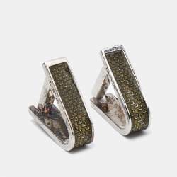 Lanvin Enamel Sterling Silver Cufflinks