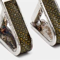 Lanvin Enamel Sterling Silver Cufflinks