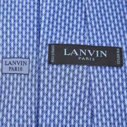 Pre Owned Lanvin Blue Print Silk Tie