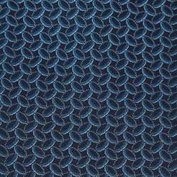 Pre Owned Lanvin Navy Blue Patterned Silk Jacquard Tie