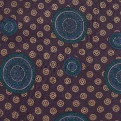 Pre Owned Lanvin Deep Purple Mandala Print Silk Tie